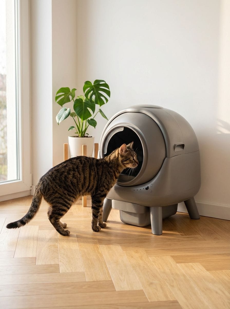 Jack, mon chat, utilisant naturellement la litière EasyCat après adaptation